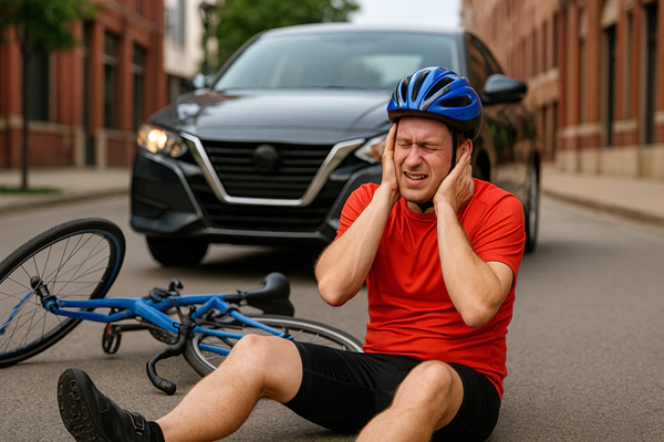 injured as a cyclist on the road in sunderland and tyne and wear